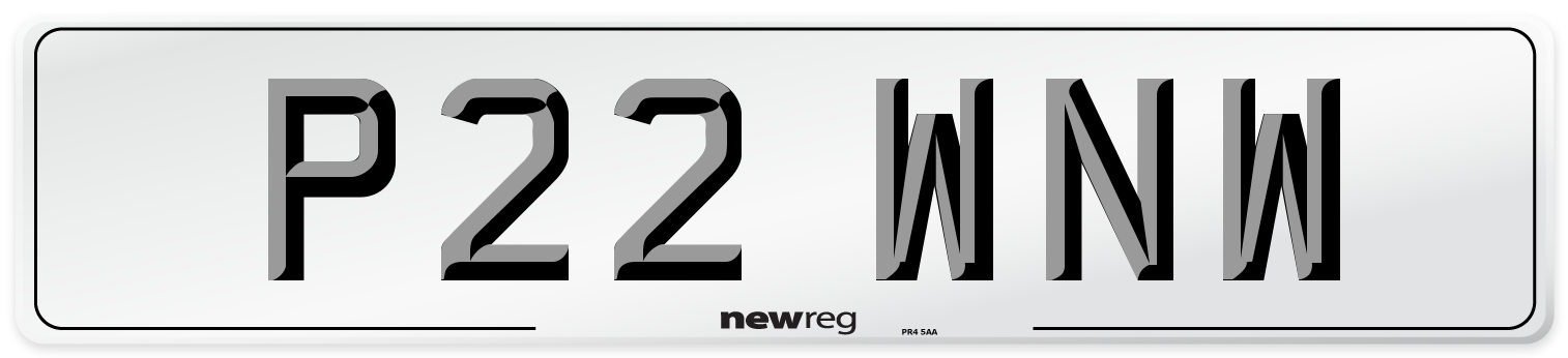 P22 WNW Number Plate from New Reg
